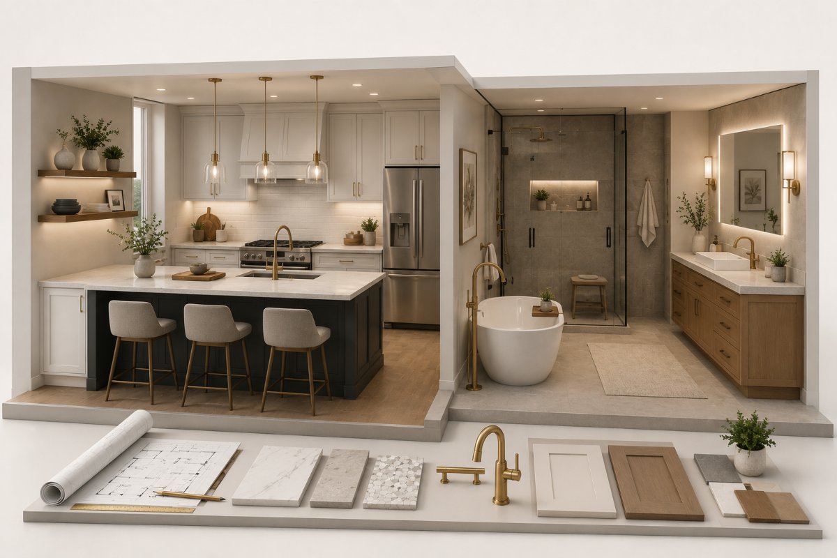 Custom kitchen and bathroom renovations in New Hampshire by Max Remodeling LLC