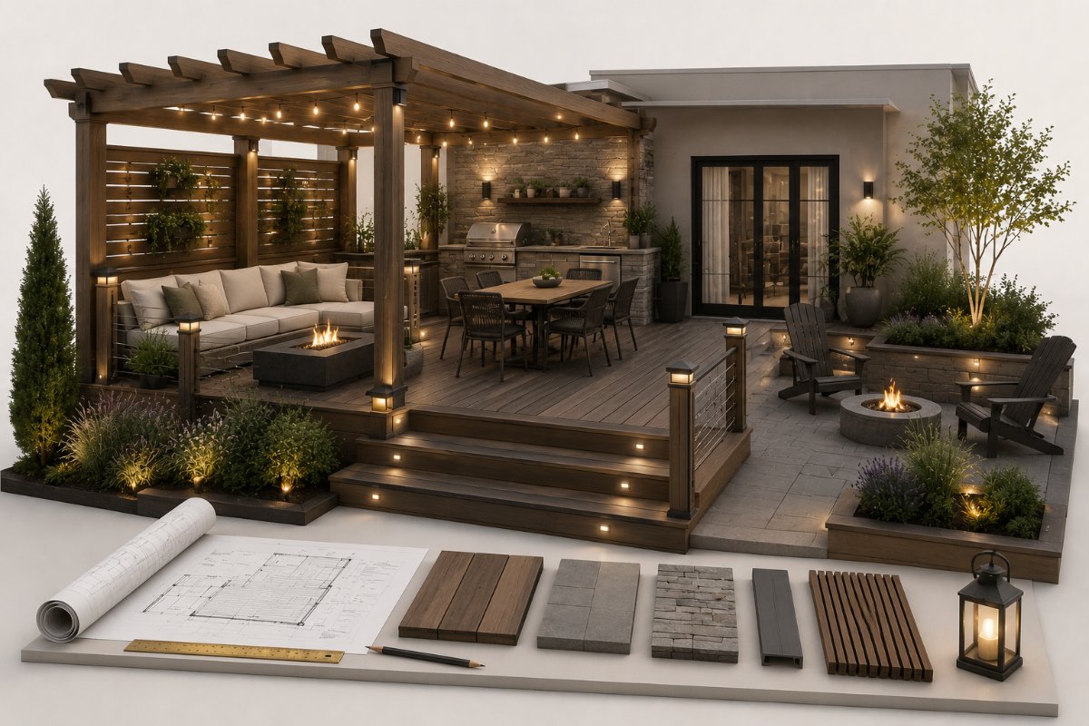 Custom deck and outdoor living space construction in NH MA VT by Max Remodeling LLC